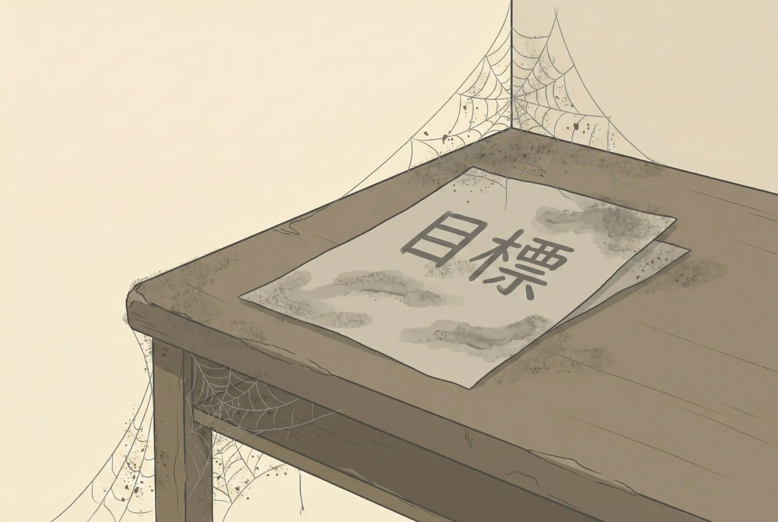 目標が忘れ去られる